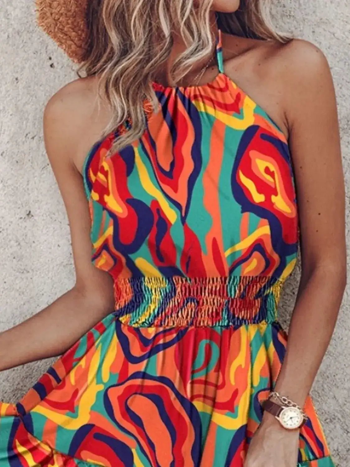 Paisley Print Halter Neck Mini Dress - Bela Fils BoutiqueBela Fils Boutique